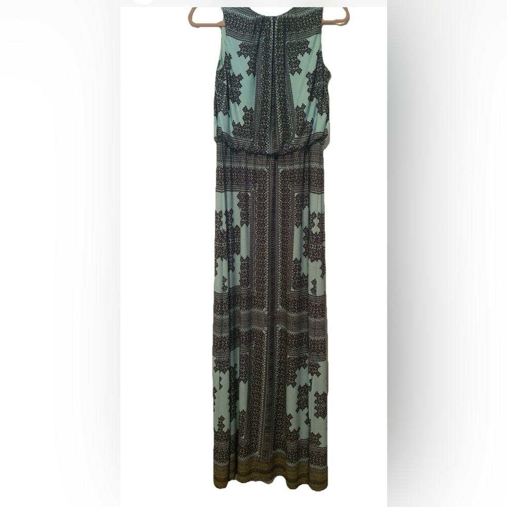 London Times  Sleeveless Stretch Maxi Halter Dress